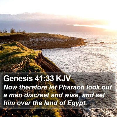 Genesis 41:33 KJV Bible Verse Image