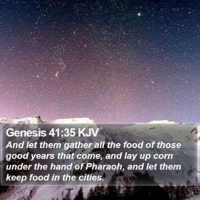 Genesis 41:35 KJV Bible Verse Image