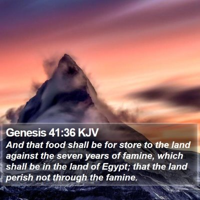 Genesis 41:36 KJV Bible Verse Image