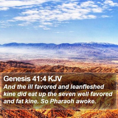Genesis 41:4 KJV Bible Verse Image