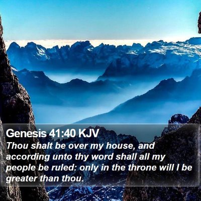 Genesis 41:40 KJV Bible Verse Image