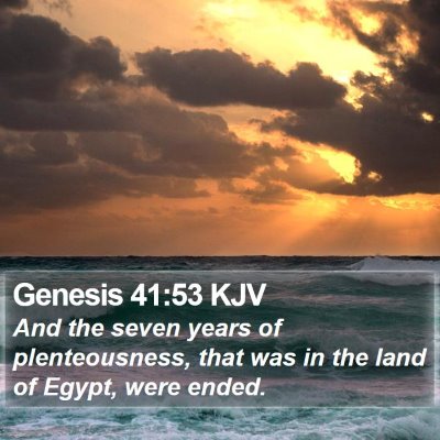 Genesis 41:53 KJV Bible Verse Image