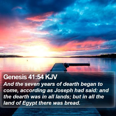 Genesis 41:54 KJV Bible Verse Image