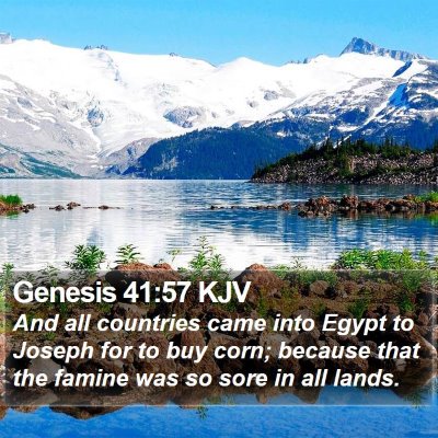 Genesis 41:57 KJV Bible Verse Image