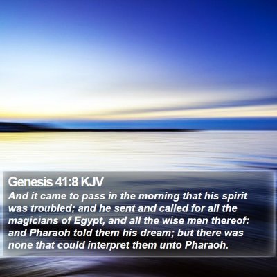 Genesis 41:8 KJV Bible Verse Image
