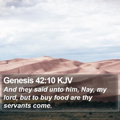 Genesis 42:10 KJV Bible Verse Image