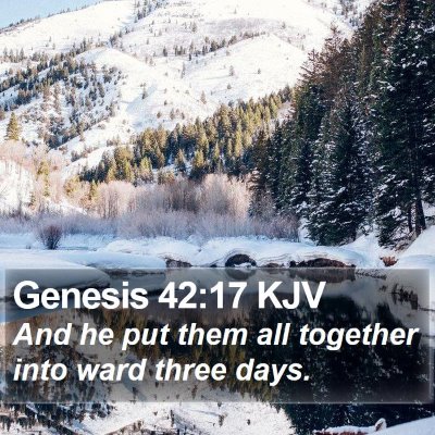 Genesis 42:17 KJV Bible Verse Image
