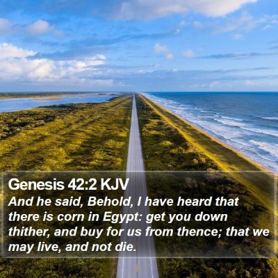 Genesis 42:2 KJV Bible Verse Image