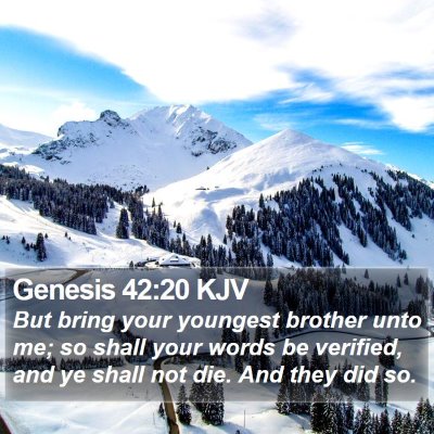 Genesis 42:20 KJV Bible Verse Image