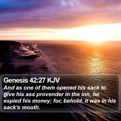 Genesis 42:27 KJV Bible Verse Image