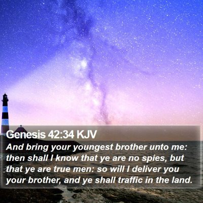 Genesis 42:34 KJV Bible Verse Image