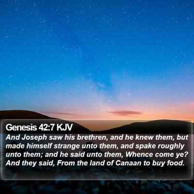 Genesis 42:7 KJV Bible Verse Image