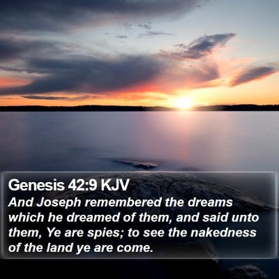 Genesis 42:9 KJV Bible Verse Image