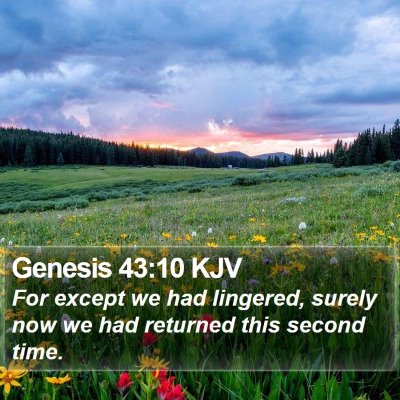 Genesis 43:10 KJV Bible Verse Image