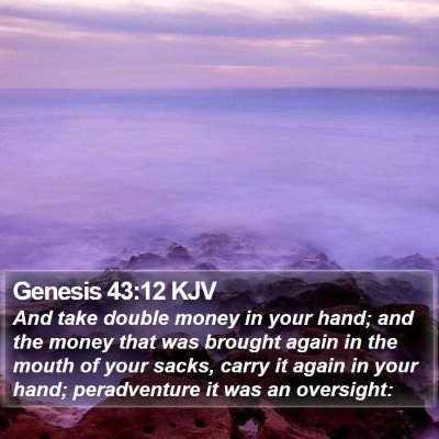 Genesis 43:12 KJV Bible Verse Image