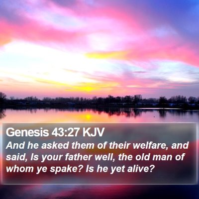 Genesis 43:27 KJV Bible Verse Image