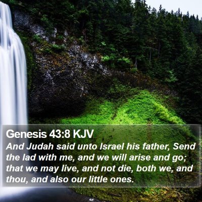 Genesis 43:8 KJV Bible Verse Image