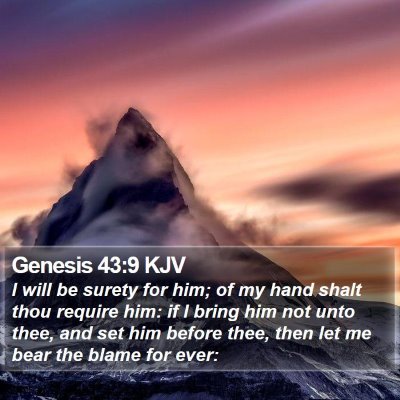 Genesis 43:9 KJV Bible Verse Image