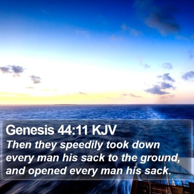 Genesis 44:11 KJV Bible Verse Image