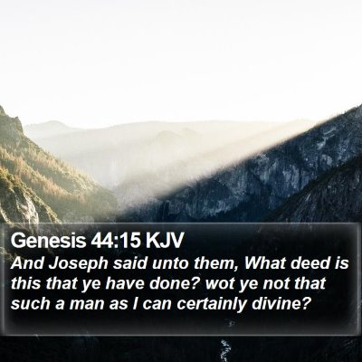 Genesis 44:15 KJV Bible Verse Image