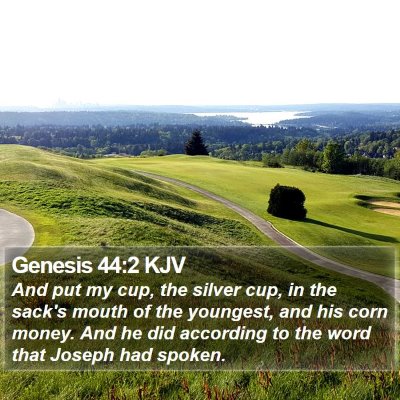 Genesis 44:2 KJV Bible Verse Image