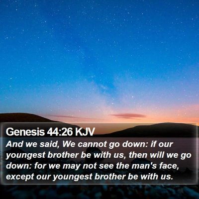 Genesis 44:26 KJV Bible Verse Image