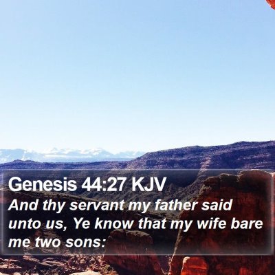 Genesis 44:27 KJV Bible Verse Image