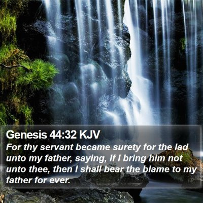 Genesis 44:32 KJV Bible Verse Image