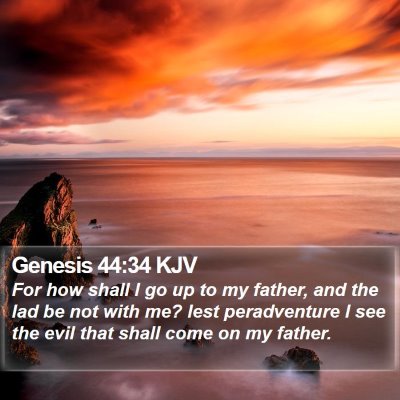 Genesis 44:34 KJV Bible Verse Image