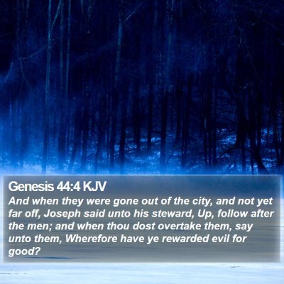 Genesis 44:4 KJV Bible Verse Image