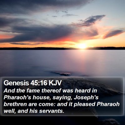 Genesis 45:16 KJV Bible Verse Image