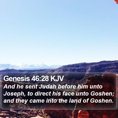 Genesis 46:28 KJV Bible Verse Image