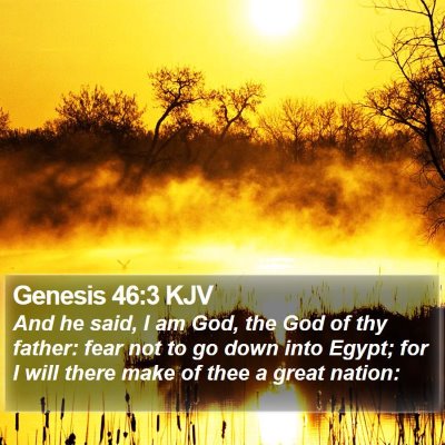 Genesis 46:3 KJV Bible Verse Image