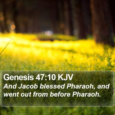 Genesis 47:10 KJV Bible Verse Image