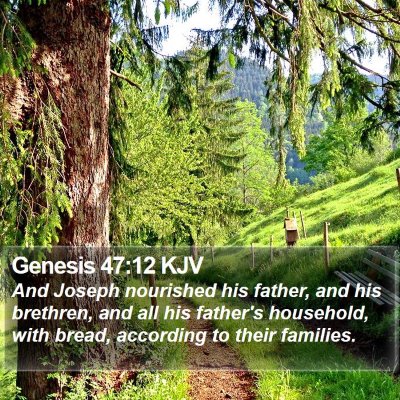 Genesis 47:12 KJV Bible Verse Image
