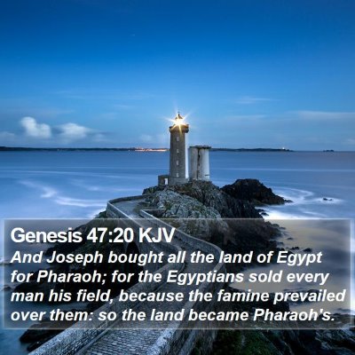 Genesis 47:20 KJV Bible Verse Image