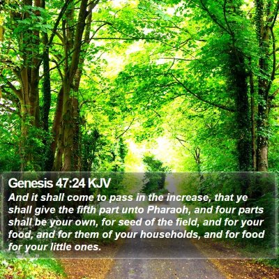 Genesis 47:24 KJV Bible Verse Image