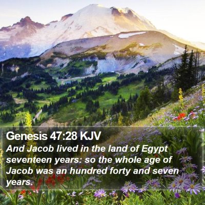 Genesis 47:28 KJV Bible Verse Image