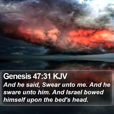 Genesis 47:31 KJV Bible Verse Image