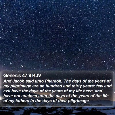 Genesis 47:9 KJV Bible Verse Image