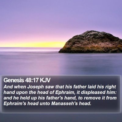Genesis 48:17 KJV Bible Verse Image