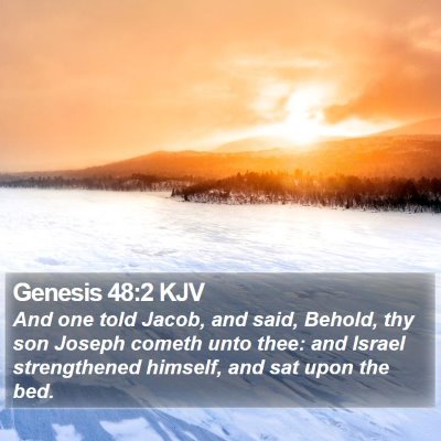 Genesis 48:2 KJV Bible Verse Image