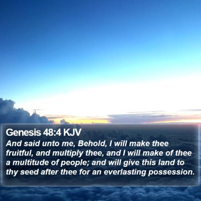 Genesis 48:4 KJV Bible Verse Image