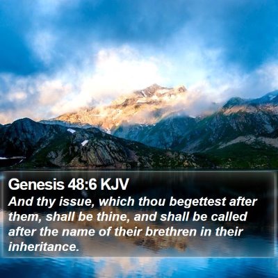 Genesis 48:6 KJV Bible Verse Image