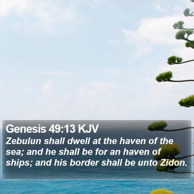 Genesis 49:13 KJV Bible Verse Image