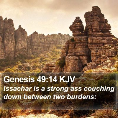 Genesis 49:14 KJV Bible Verse Image