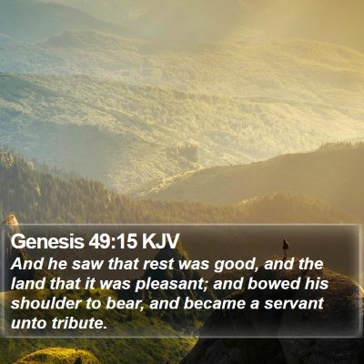 Genesis 49:15 KJV Bible Verse Image