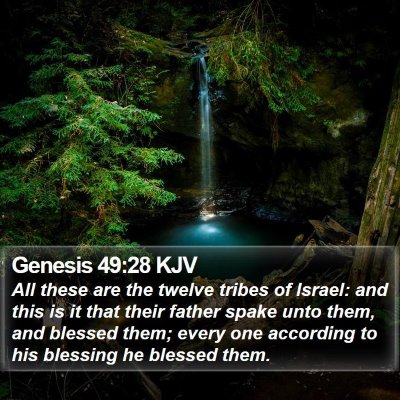 Genesis 49:28 KJV Bible Verse Image