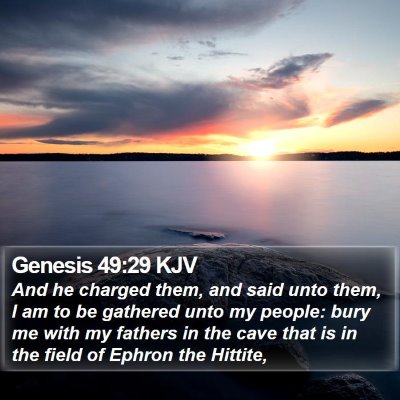 Genesis 49:29 KJV Bible Verse Image