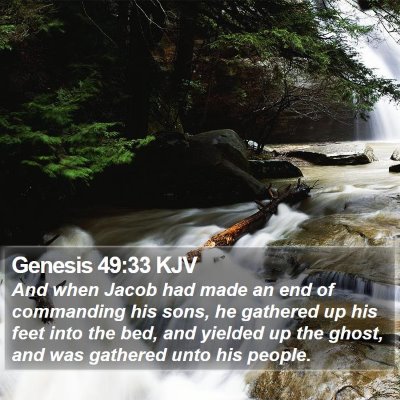 Genesis 49:33 KJV Bible Verse Image